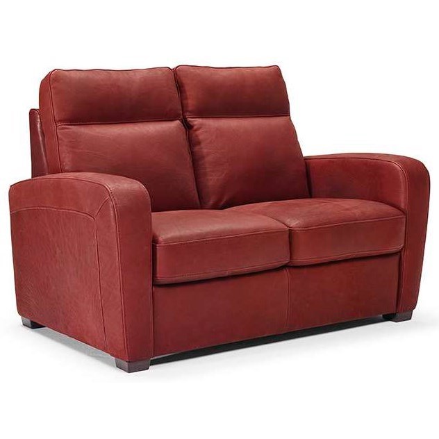 Red leather sales power reclining loveseat
